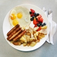 Big breakfast From Hotel Kitchen Room Service