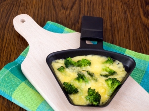 Broccoli with raclette cheese