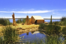 Traditional house in Uros Island, Titicaca Lake