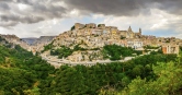 Panoramic view of Ragusa medieval town in Sicily